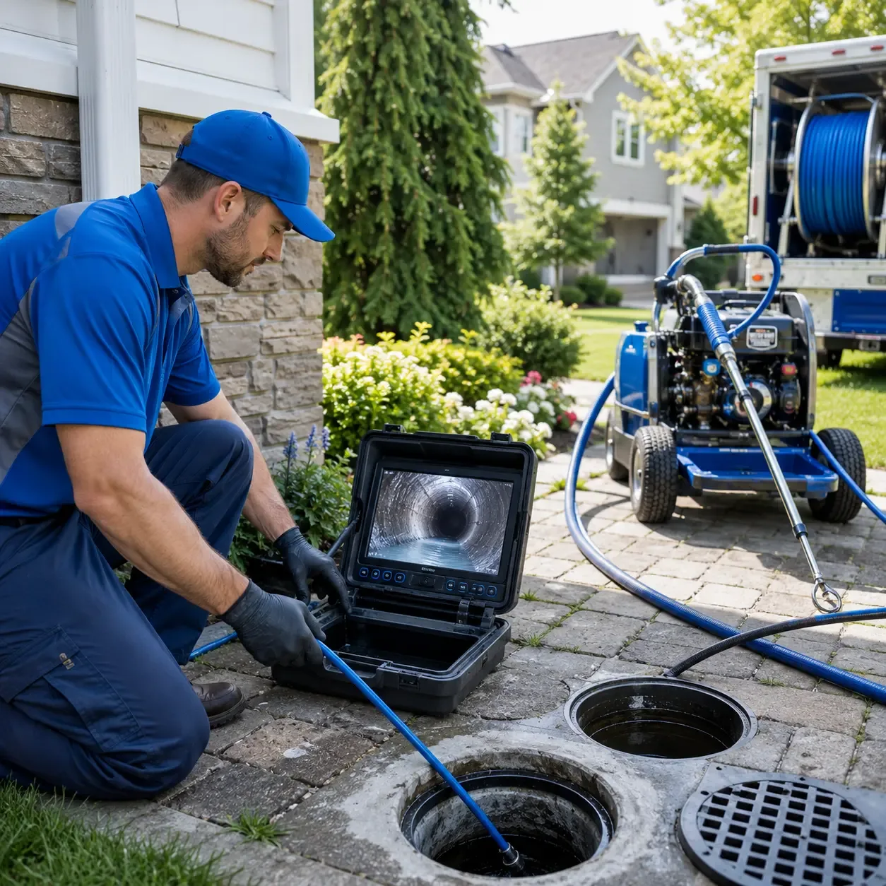 Outdoor drain cleaning professionals serving South Wayne, WI